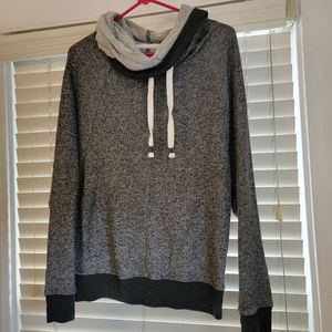 Cowlneck cozy pullover sweatshirt